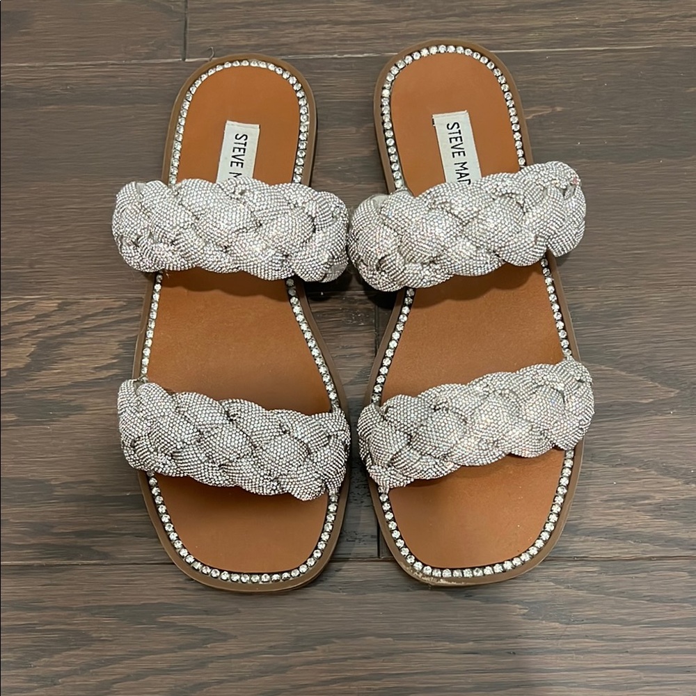 Steve Madden Rhinestone Braided Sandal Sz 8.5